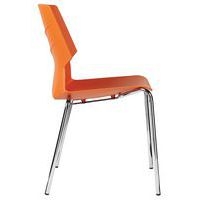 Lot de 2 chaises WIMY 4 pieds chromés coque polypro ORANGE - Image 2