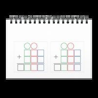 Lot de 80 stickers gabarit addition 6 x 5,5 cm - Image 3