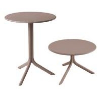 Table Spritz polypropylène haute ou basse taupe - Image principale