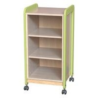 Meuble Lili 1 colonne 3 niches avec roulettes hauteur 98 cm coloris vert - Image principale