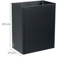 Corbeille pivotante murale 27l rectangulaire gris anthracite - Image 4