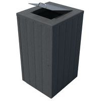 Poubelle Equilibre 140 L avec couvercle trappe porte sac - gris - Image principale