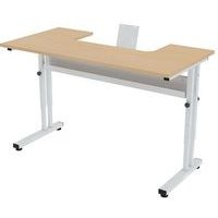 Poste écran semi encastré Mini réglable PMR mélaminé - Image principale