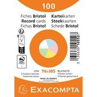 Fiche Bristol sous film uni non perforé - Paquet de 100 - Exacompta - Image principale