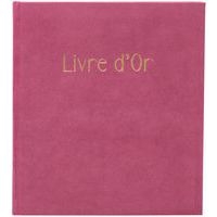 Livre d'or 140 pages tranche or Skandi - 21 x 19 cm - Rose - Image principale