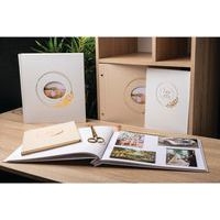 Livre d'or 100 pages tranche or Ringflower - 27x22cm - Blanc - Image 2