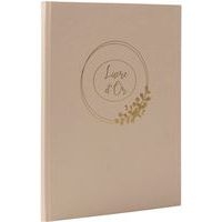 Livre d'or 100 pages tranche or Ringflower - 27x22cm - Beige - Image 5