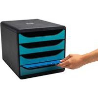 Module de classement à 4 tiroirs Big Box Skandi - Bleu - Image 3