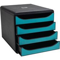 Module de classement à 4 tiroirs Big Box Skandi - Bleu - Image 2