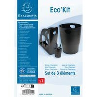 Kit Corbeille à papier avec pot crayon et porte-revues ÉCO - Exacompta - Image 2