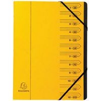 Trieur agrafé à 12 compartiments assorti - Lot de 8 - Exacompta - Image 4