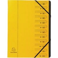 Trieur agrafé à 12 compartiments assorti - Lot de 8 - Exacompta - Image 2