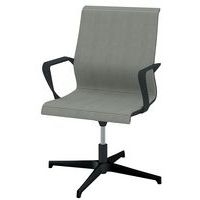 Fauteuil visiteur Dinamica pied coloris noir dossier et assise résille - Image 2