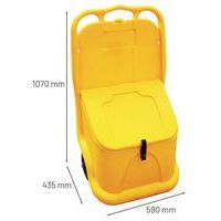 Bac à sel/sable mobile + joint/grenouillère 75L jaune - Image 2