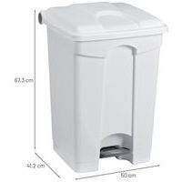 Poubelle plastique agroalimentaire 70 L blanc - Image 4