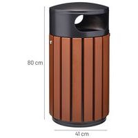 Poubelle Zeno alu 60L effet corten /tête manganese - Image 4