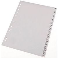 Lot de 6 Intercalaires en plastique, numériques, A4 - Image principale