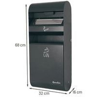 Cendrier-poubelle mural - 3 L / 14 L - anthracite - Image 3