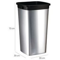 Poubelle Iris carré - 60L Gris - Image 2