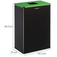 Poubelle de tri verre 60 L Gris / vert - Image 3