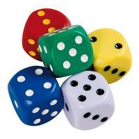 Dé à 25 mm assorti en couleur - Image principale