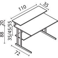 Poste informatique Mira 3 plateaux MBA - Image 3