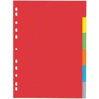 Set de 12 Intercalaire carton, A4, 6 touches, 6 couleurs - Image principale
