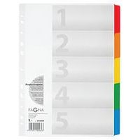 Set de 12 Intercalaire carton, A4, 5 touches, 5 couleurs - Image principale