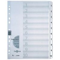 Lot de 6 Intercalaire en carton chiffres 1 - 10, A4, 10 touches - Image principale