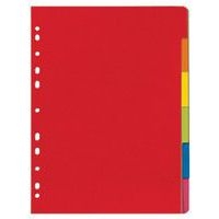 Set de 12 Intercalaires carton, uni, A4, coloré, 6 positions - Image principale