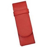 Lot de 6 Etui pour stylos, pour 2 stylos, cuir, rouge - Image principale