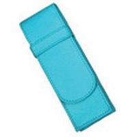 Lot de 6 Etui pour stylos, pour 2 stylos, cuir, turquoise - Image principale