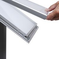 Porte menu LED logo sur pied pour 1 feuille A4 - Image 3