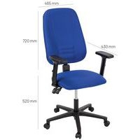 Siège de bureau Strike avec accoudoirs - Linea Fabbrica - Image 7