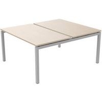 Bureau droit Bench 2 places Inesa Chêne 140 cm - Image principale