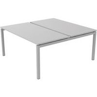 Bureau droit Bench 2 places Inesa Blanc 160 cm - Image principale