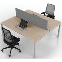 Bureau droit Bench 2 places Inesa Chêne 180 cm - Image 3