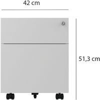 Caisson mobile 2 tiroirs - Inesa/Kelli, Nb de tiroirs : 2 - Image 5