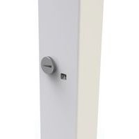 Bureau droit Inesa avec pied réglable en T Blanc 140 cm - Image 4