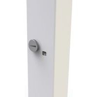 Bureau droit Inesa avec pied réglable en T Blanc 200 cm - Image 5