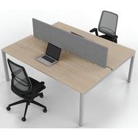 Bureau droit Bench 2 places Inesa Chêne 200 cm - Image 3