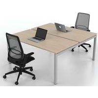 Bureau droit Bench 2 places Inesa Chêne 160 cm - Image 3