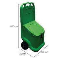 Bac à sel/sable mobile + joint/grenouillère 75L vert - Image 3