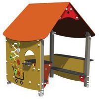 Maisonnette avec toit l'épicerie- 2/8 ans - alu - jambes de scellement - Image principale