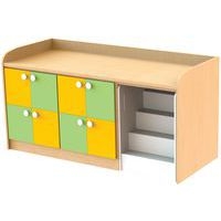 Meuble à langer Malice 8 casiers + escalier - Image principale