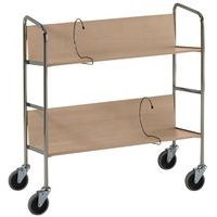 Chariot de classeurs 750x290 chene 2 plateaux - Image principale