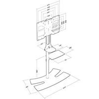 Support fixe écran + visioconférence Lux Up Visio Noir - Erard Pro - Image 4