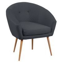 Fauteuil accueil en tissu Armand coloris Anthracite - Image 3