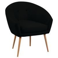 Fauteuil accueil en tissu Armand coloris Noir - Image 2
