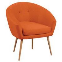 Fauteuil accueil en tissu Armand coloris Orange - Image 3